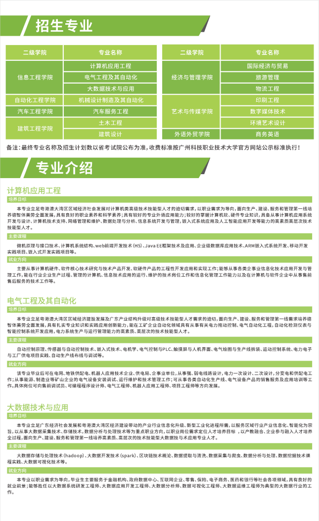 广州科技职业技术大学 2021年普通专升本招生简章(图3)
